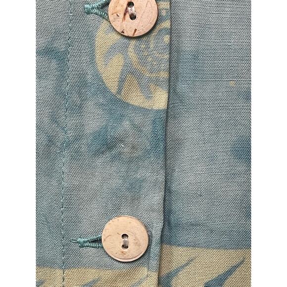 Vtg Passports Pier One Dress Tunic Button Up Aztec Half Sleeve L 90s Boho Rare - Picture 12 of 12